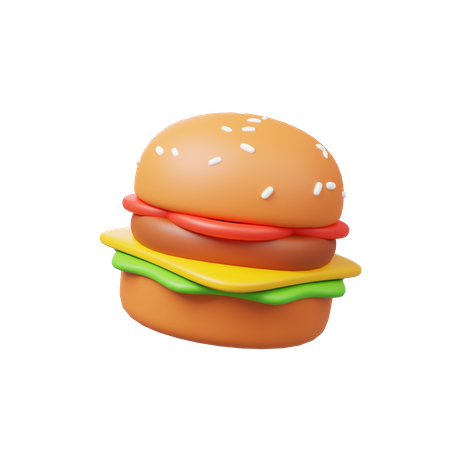 Hamburguesa  3D Illustration