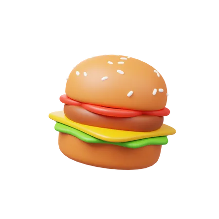 Hamburguesa  3D Illustration