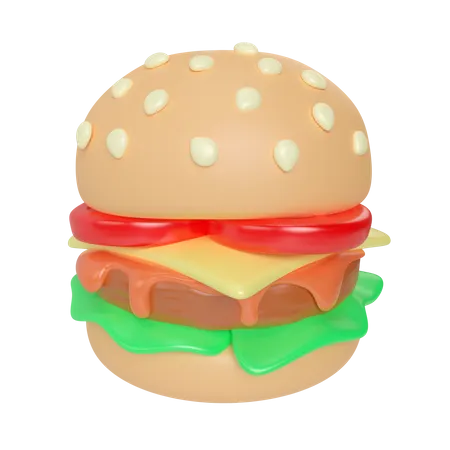 Hamburguesa  3D Icon