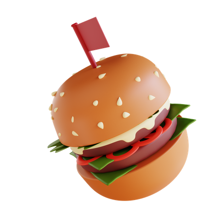 Hamburguesa  3D Icon