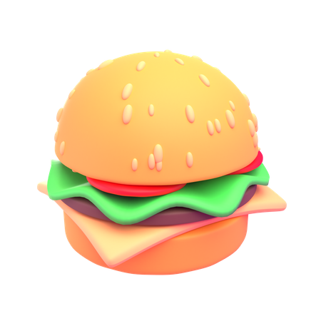 Hamburguesa  3D Icon