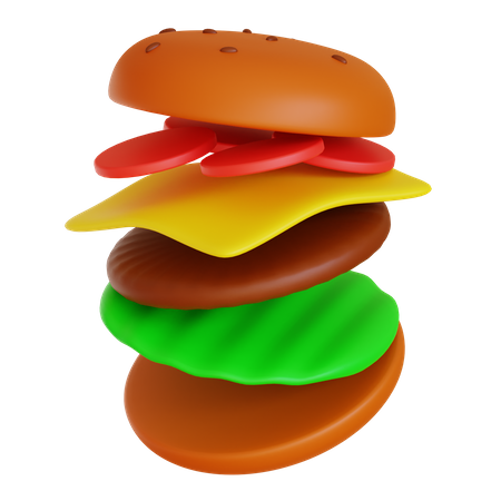 Hamburguesa  3D Icon