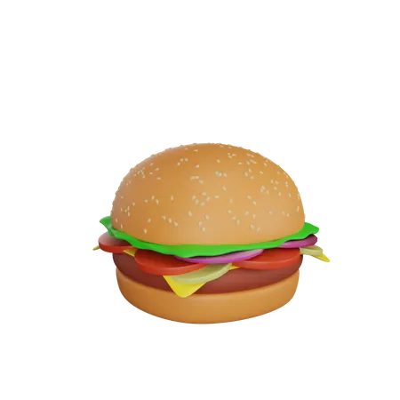 Hamburguesa  3D Icon