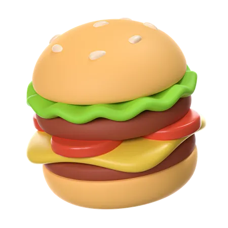 Hamburguesa  3D Icon