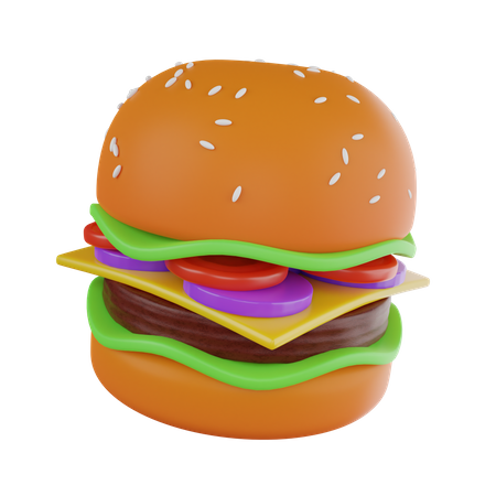 Hamburguesa  3D Icon