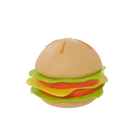 Hamburguesa  3D Icon