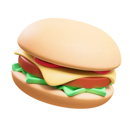 Hamburguesa  3D Icon