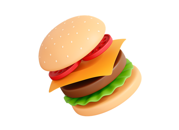 Hamburguesa  3D Icon