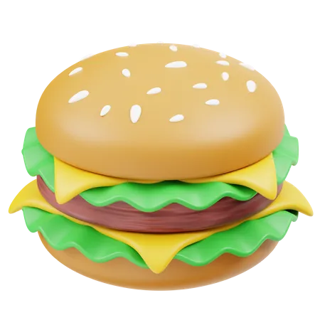 Hamburguesa  3D Icon