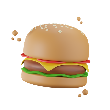 Hamburguesa  3D Icon