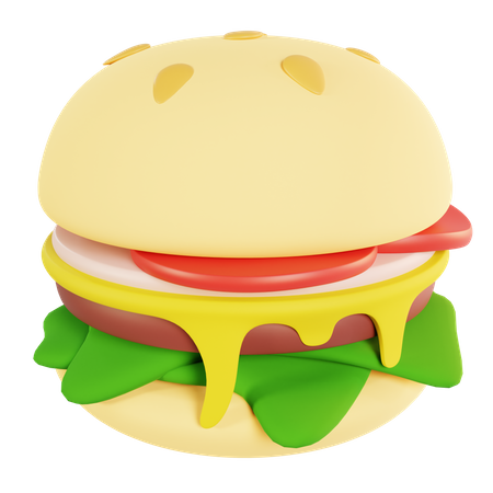 Hamburguesa  3D Icon