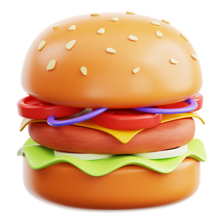 Hamburguesa  3D Icon