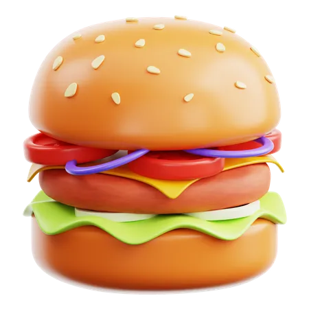 Hamburguesa  3D Icon