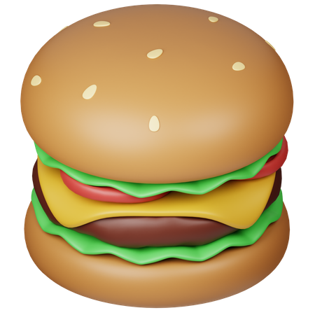 Hamburguesa  3D Icon