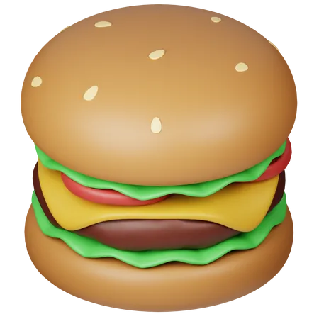 Hamburguesa  3D Icon