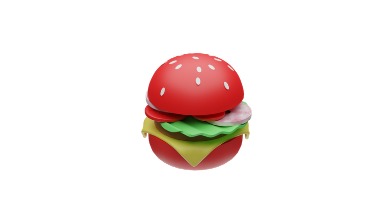 Hamburguesa  3D Icon