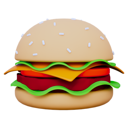 Hamburguesa  3D Icon