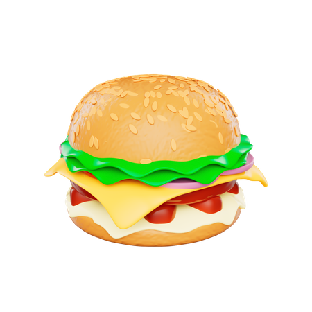 Hamburguesa  3D Icon