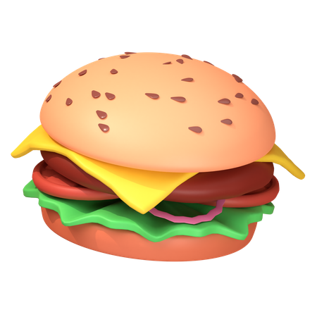 Hamburguesa  3D Icon