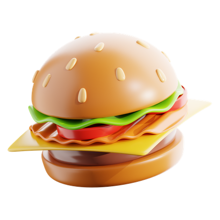 Hamburguesa  3D Icon