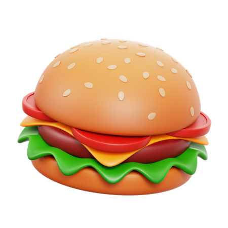 Hamburguesa  3D Icon