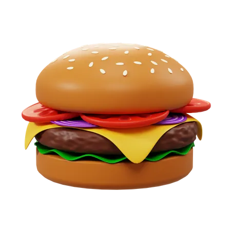 Hamburguesa  3D Icon