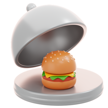 Hamburguesa abierta  3D Icon