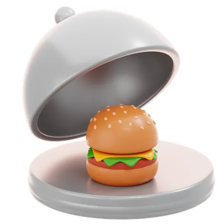 Hamburguesa abierta  3D Icon