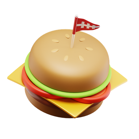 Hamburguesa americana  3D Icon