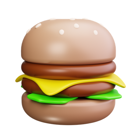 Hamburguesa con queso  3D Icon