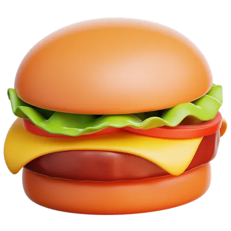 Hamburguesa con queso  3D Icon