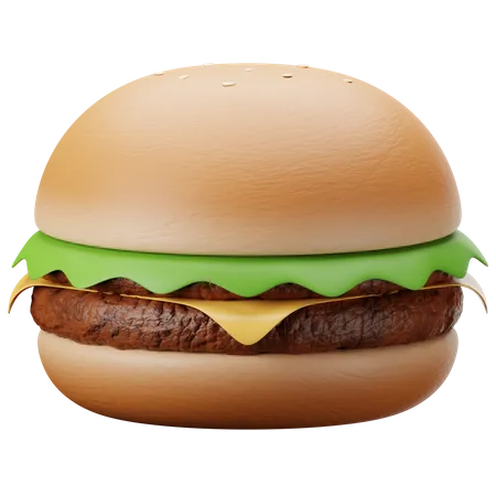 Hamburguesa con queso  3D Illustration