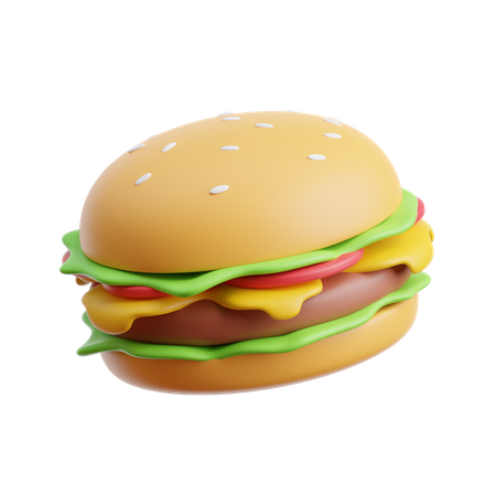 Hamburguesa con queso  3D Icon