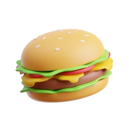 Hamburguesa con queso  3D Icon