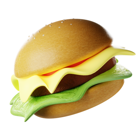 Hamburguesa con queso  3D Icon