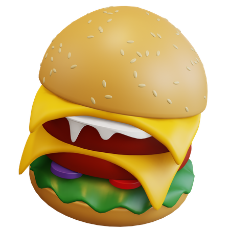 Hamburguesa con queso  3D Icon