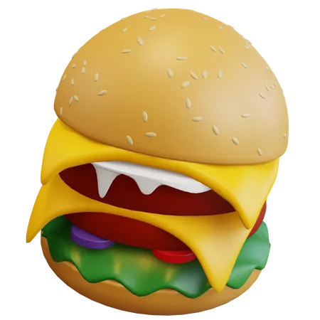 Hamburguesa con queso  3D Icon