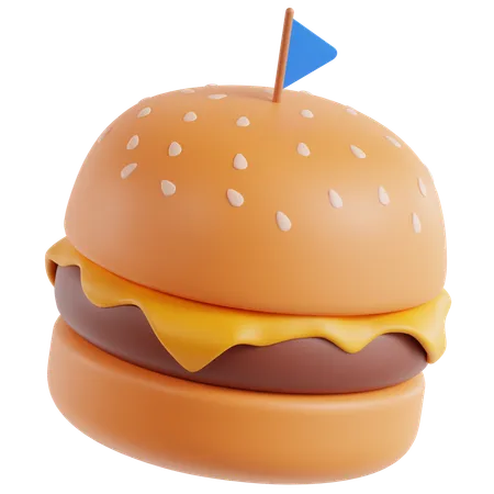Hamburguesa con queso  3D Icon
