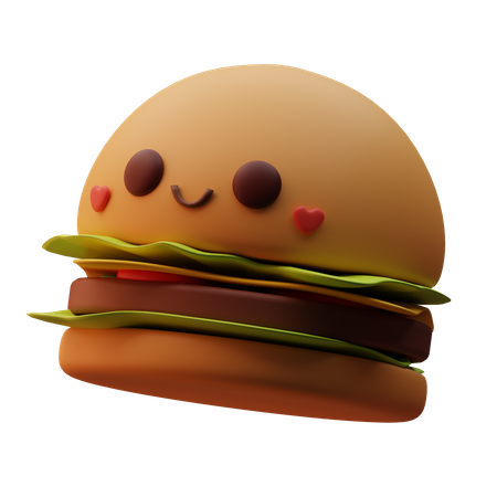 Hamburguesa emoji  3D Icon