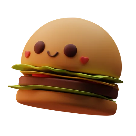 Hamburguesa emoji  3D Icon