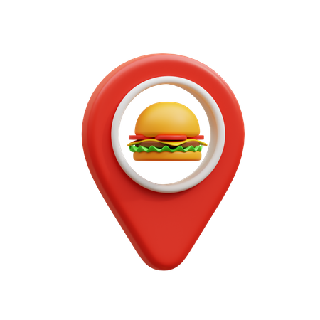 Ubicación de la hamburguesa  3D Icon