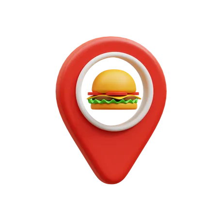 Ubicación de la hamburguesa  3D Icon