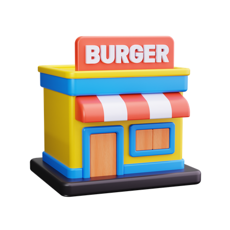 Tienda de hamburguesas  3D Icon