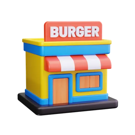 Tienda de hamburguesas  3D Icon