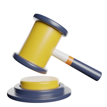 Hammer Law Judge 3D Icon