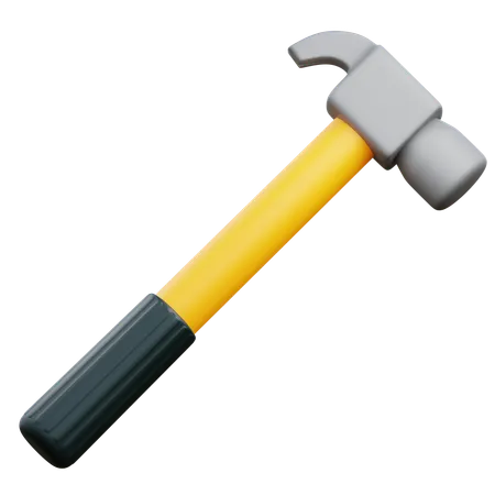 3 D Hammer With Transparent Background 3D Icon