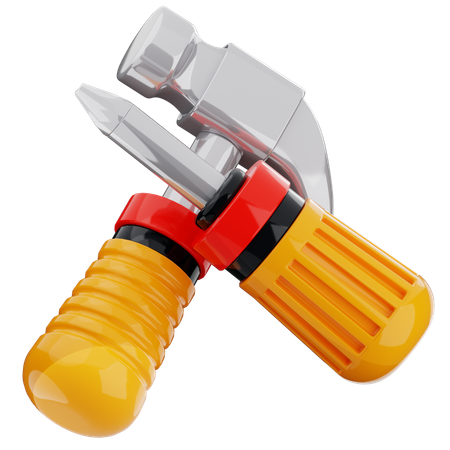 Hammer and Screw  3D Icon