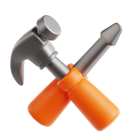 Hammer And Wrench  3D Icon