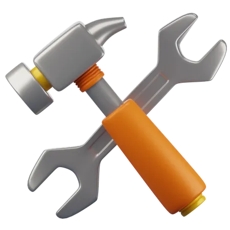 Hammer And Wrench  3D Icon