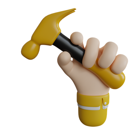 Hammer In Hand  3D Icon